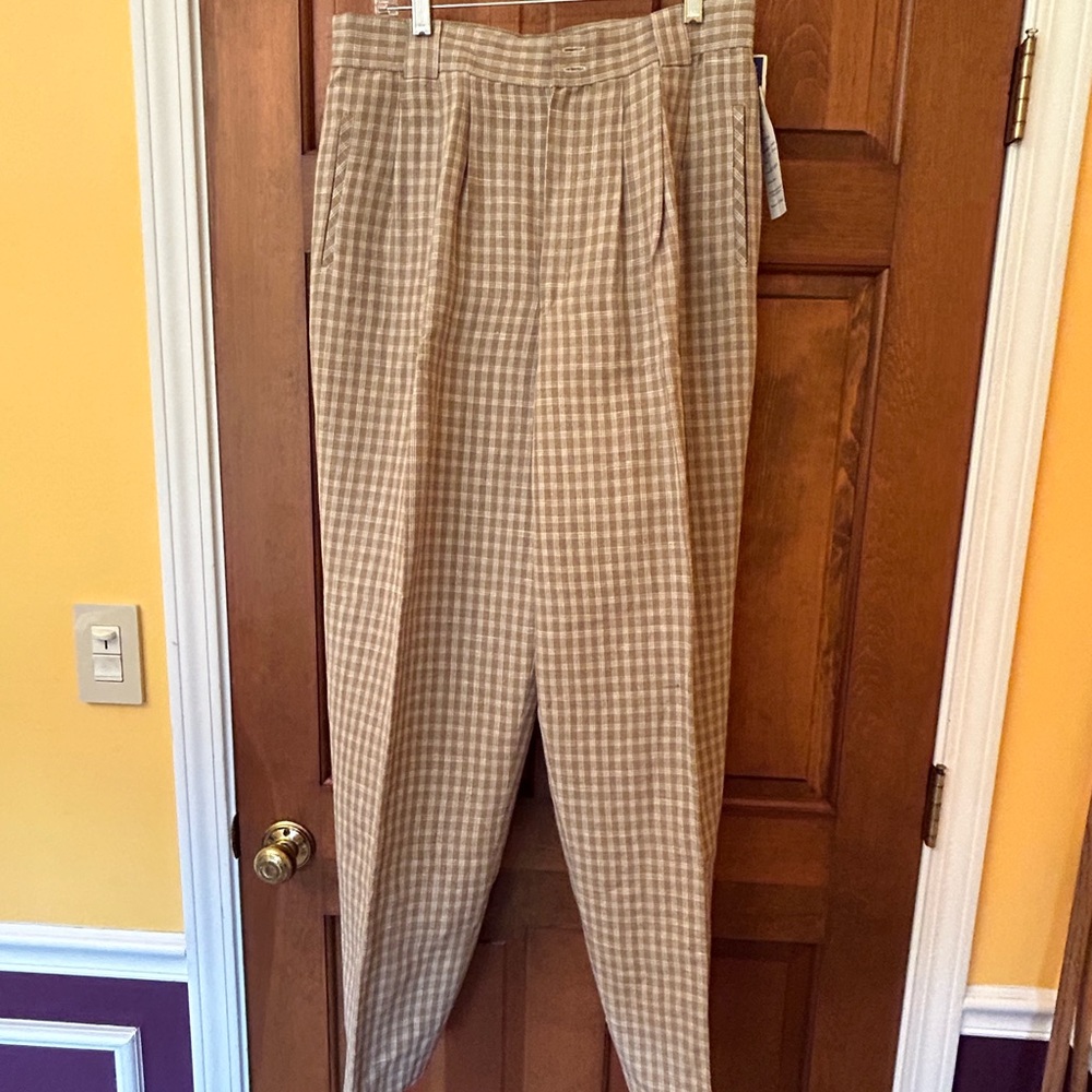 Baggy linen/rayon slacks, fully lined
